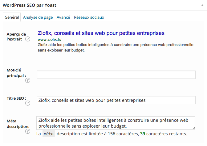 conseils seo titre description site web