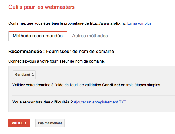 methode identification FND google webmaster tools