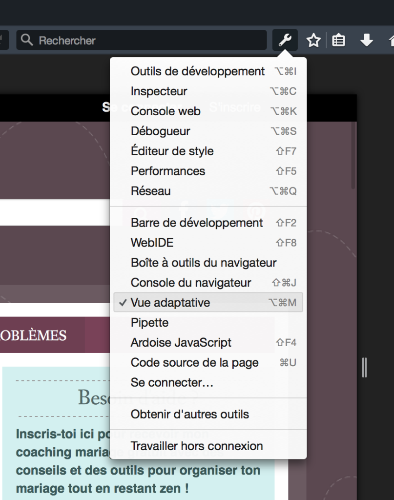Utiliser Firefox Developer Edition pour voir à quoi ressemble mon site sur mobile